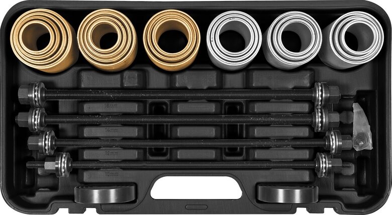 Komplektā 20 bukses presēšanai / presēšanai metāla gumijas buksēs | 27 gab. (YT-25411)