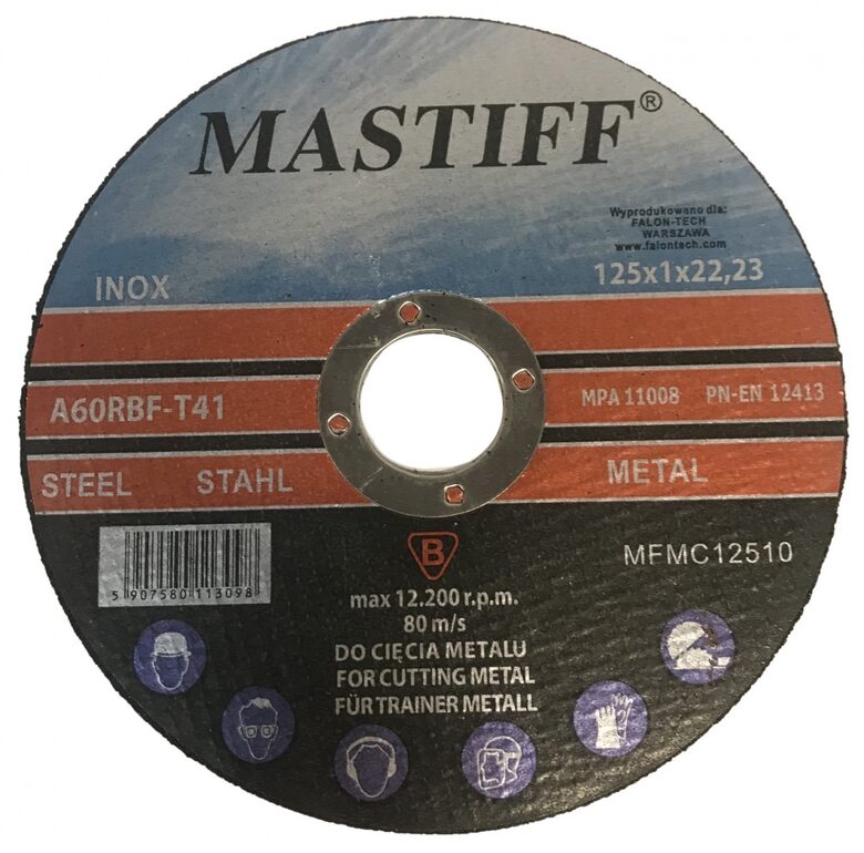 Griezējdisks metālam | 125х1,0х22 mm (A60TBF-10)