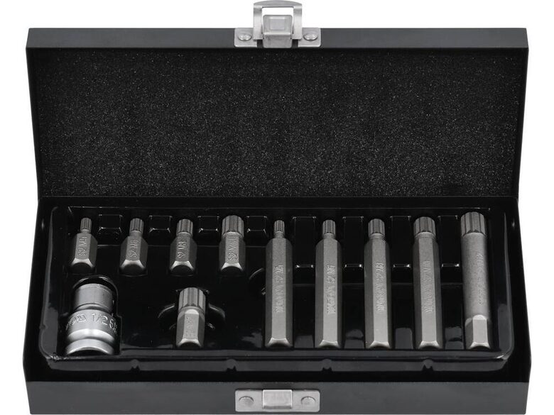 Uzgaļu komplekts Splin 30+75mm ar Pāreju 1/2" (11gab.) YT-0415 YATO