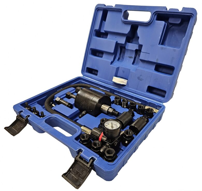 Sprauslu ekstrakcijas komplekts | pneimatiskie | ar manometru (SK8143P)