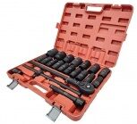 Trieciena garo musiņu komplekts 21 gab Cr-Mo ar sprūdrata mehānismu, 3/4" galva, (SLS21A)