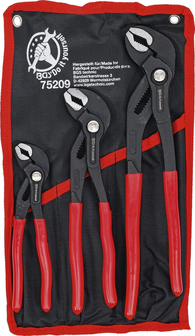 Santehnikas knaibles komplekts ar bloķēšanas pogu | 175/240/300 mm | 3 gab. (75209)