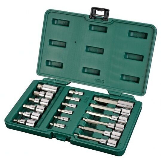 Muciņu komplekts ar ieliktni 1/4" + 1/2" (HEX) 18gab SATA : S09053