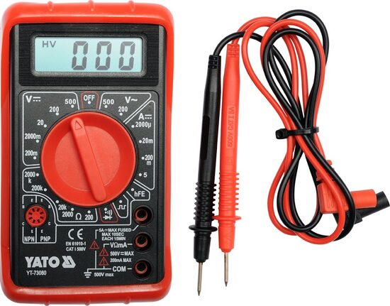 Multimetrs digitālais 600V CAT I 5A YT-73080 YATO