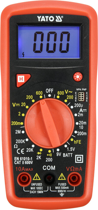 Digitālais multimetrs 600V YT-73081 YATO