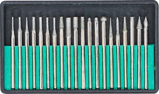 Dimanta slīpēšanas un frēzēšanas urbji | 20 gab. BGS (1607)  