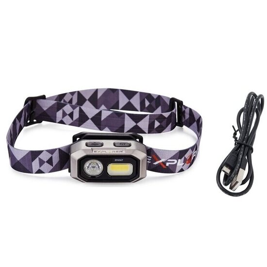 Galvas uzlādējams lukturis Osram + COB LED ar sensoru 300lm, 3.7V, 1450mAh (noņemams)  ZF6567