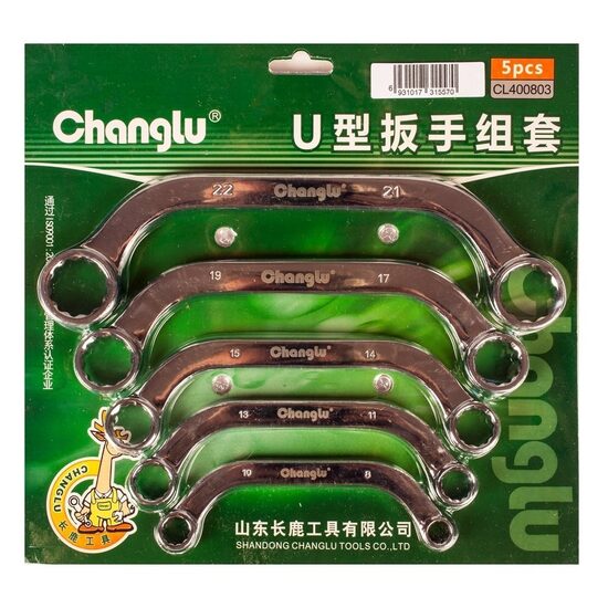 Uzmetamo divpusēju atslēgu komplekts 5gab (8-22mm) pusapaļas CHANGLU TOOLS
